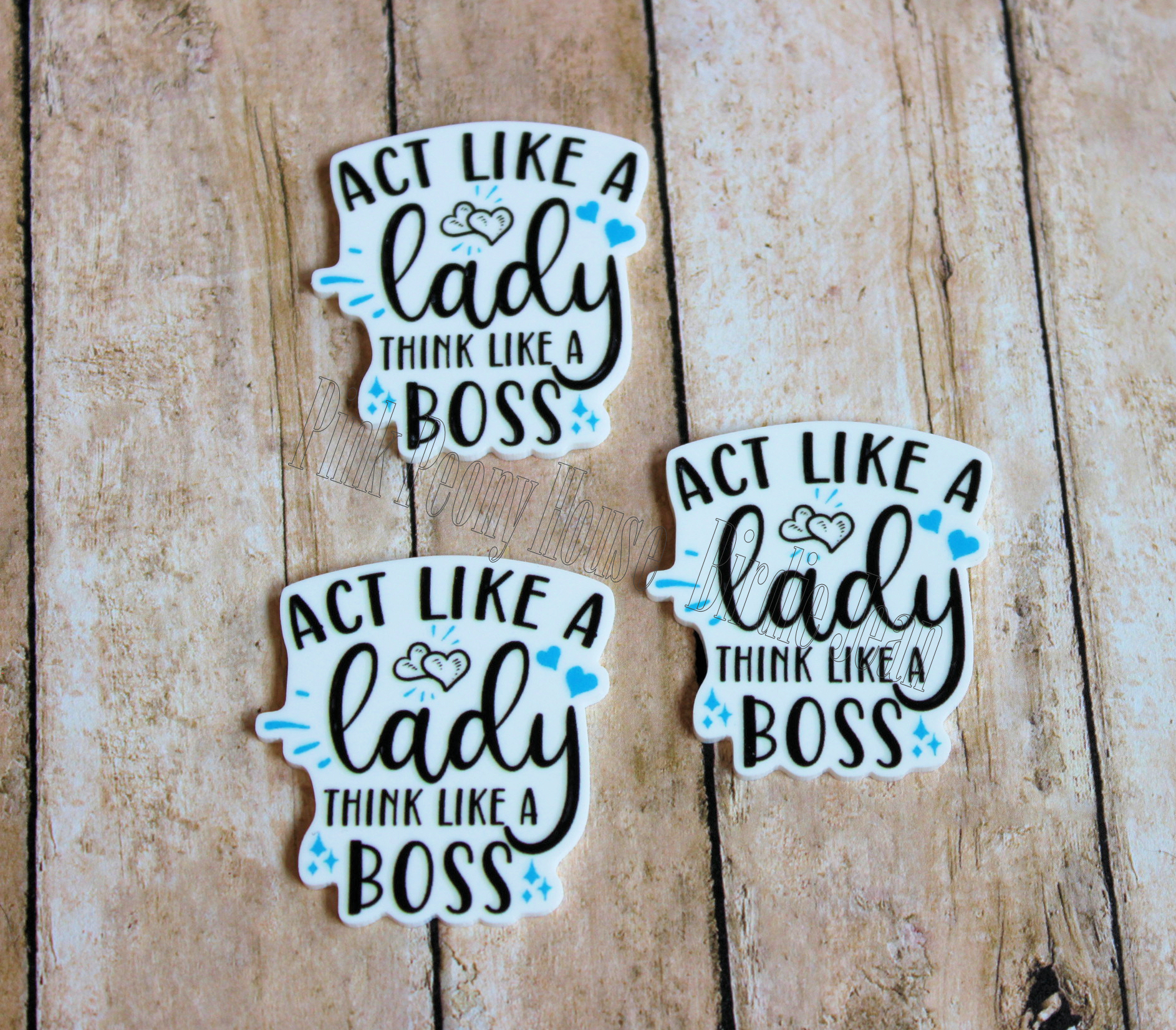 Planar Resin Flatback (3 pcs) Think Like a Lady, Act Like A Boss