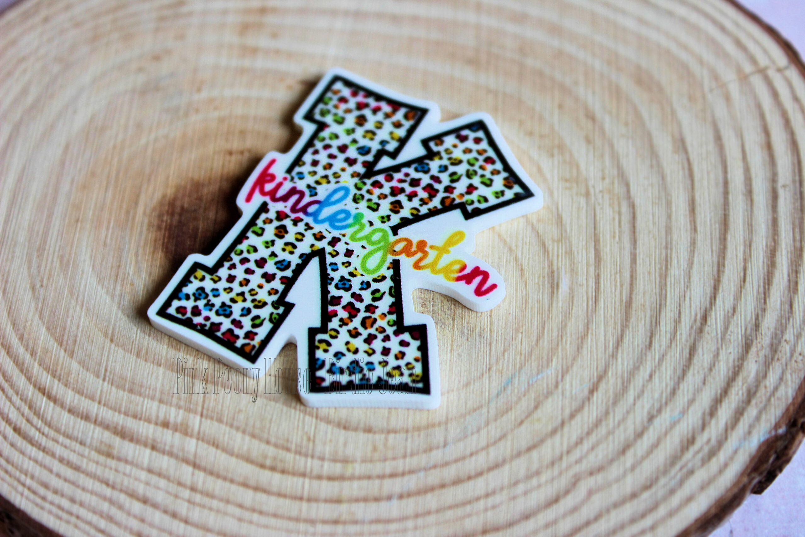 kinderresin1a Kindergarten Leopard Planar Resin Flatback (1 pc)