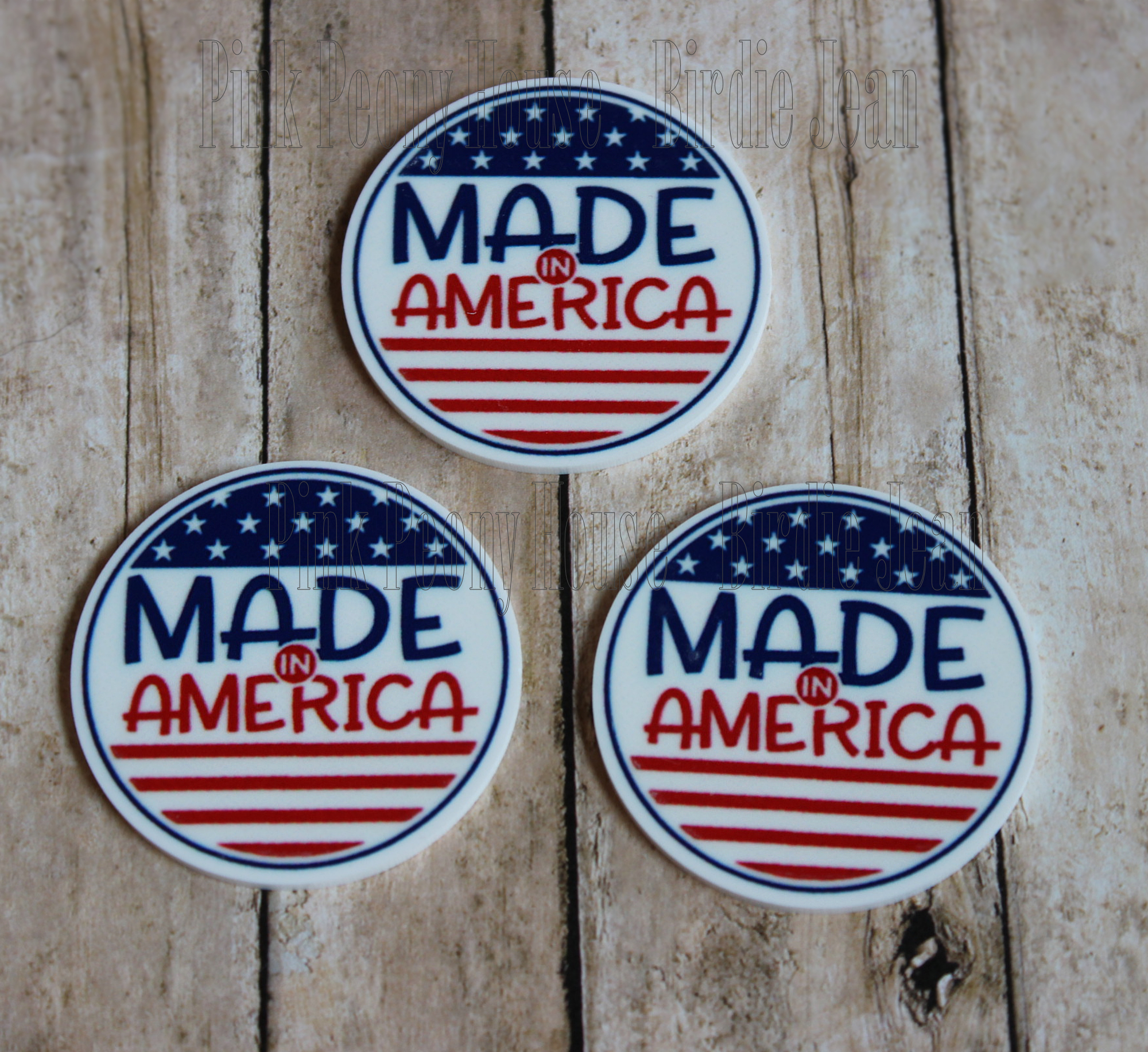madeinamericaresins3 Made In America Planar Resin Patriotic Flatback (3 pcs)