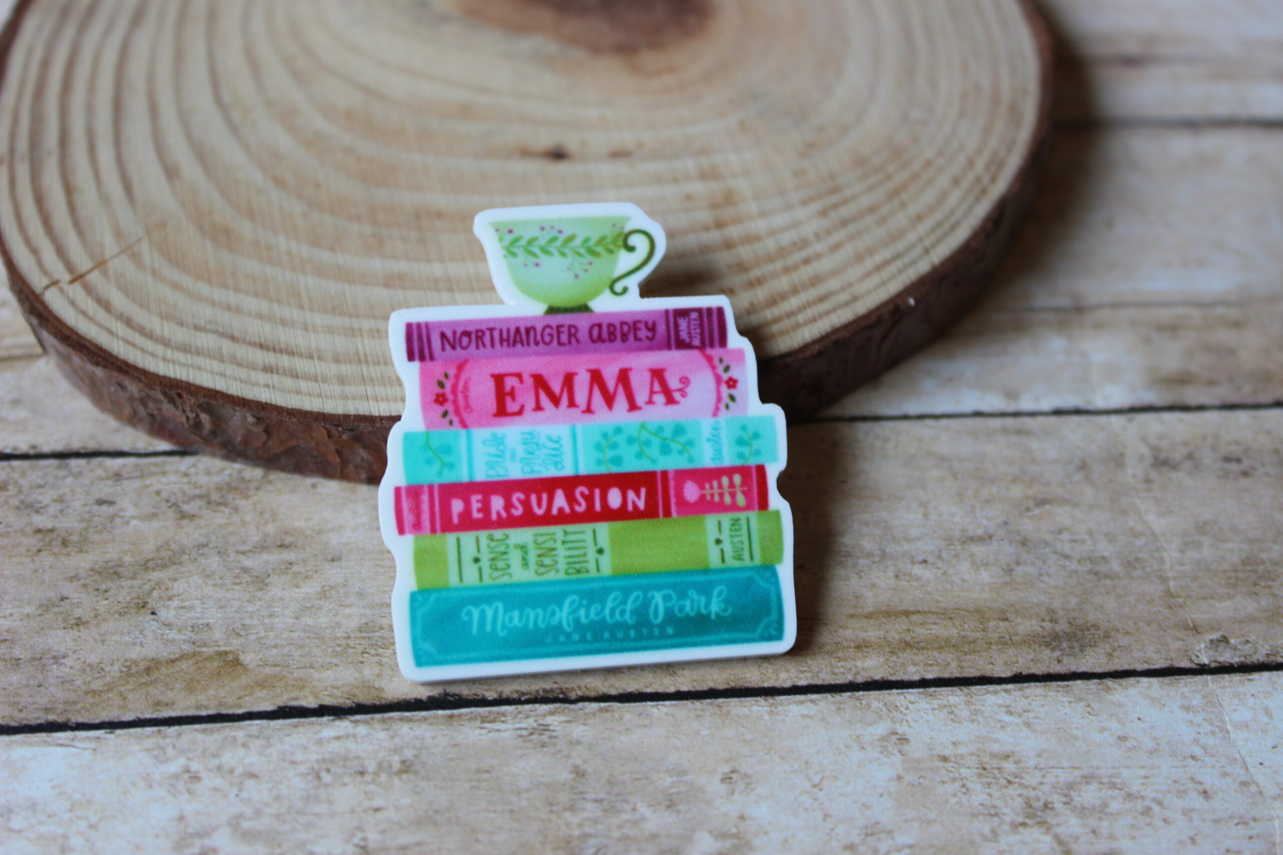 Jane Austen Book Nerd Planar Resin Flatback (1 pc )