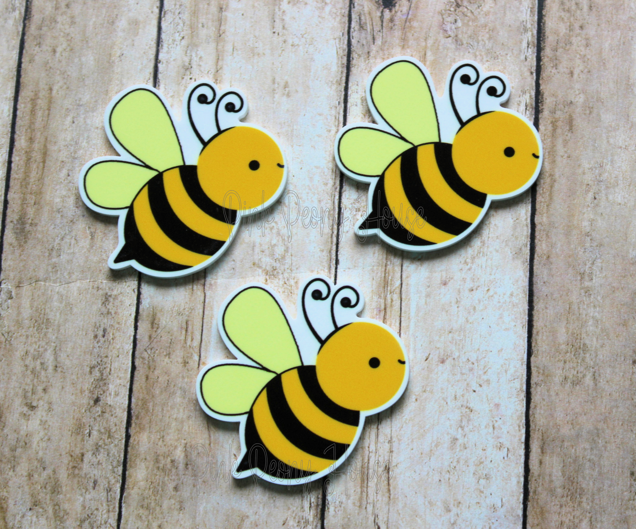 Bumble Bees Planar Resin Flatback ( 3 pcs )