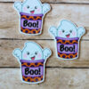 Halloween Ghost Polkadot Planar Resin Flatback (1 pc )