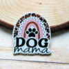 dogmama1a Neutral Rainbow Leopard DOG MAMA Planar Resin Flatback