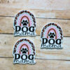 dogmama3a Neutral Rainbow Leopard DOG MAMA Planar Resin Flatback (3 pcs )