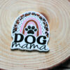 dogmom1c Neutral Rainbow Leopard DOG MAMA Planar Resin Flatback