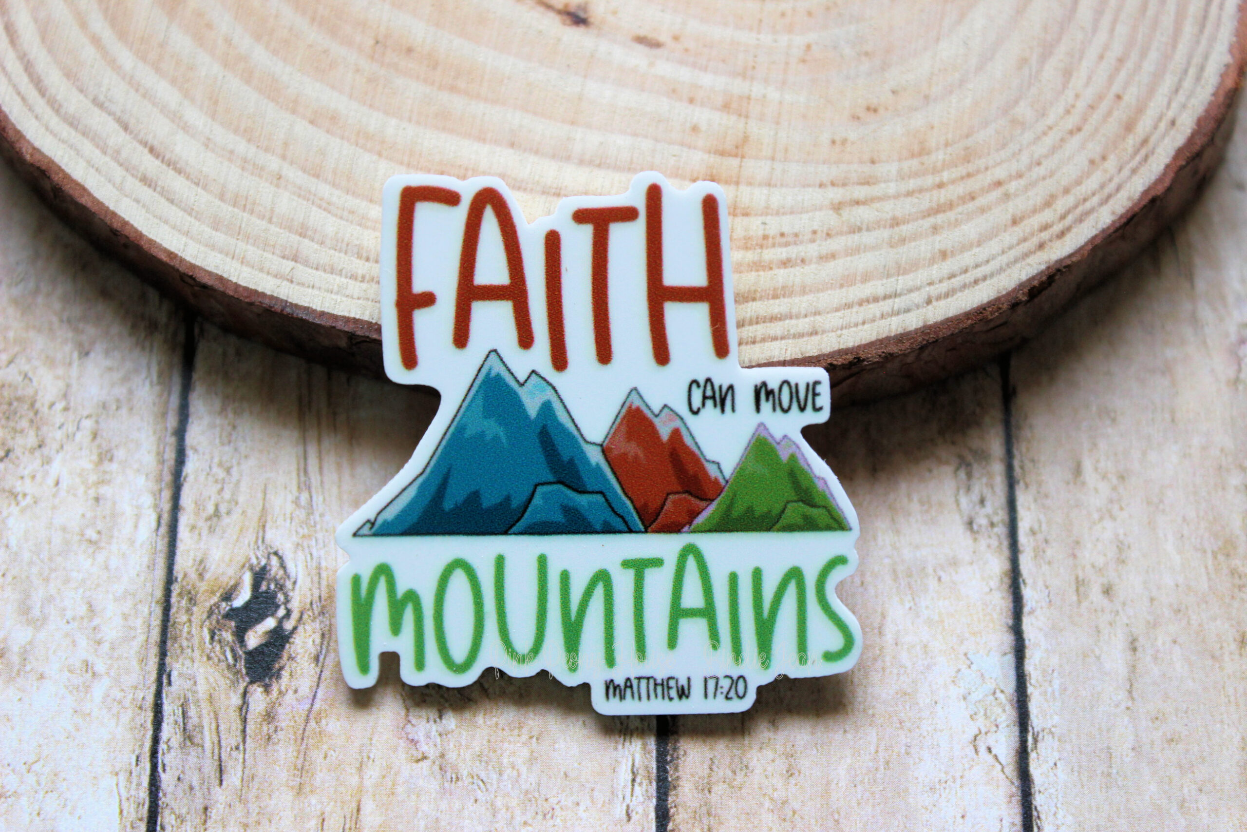 Faith Can Move Mountains Inspirational Quote Planar Resin Flatback ( 1 pc )