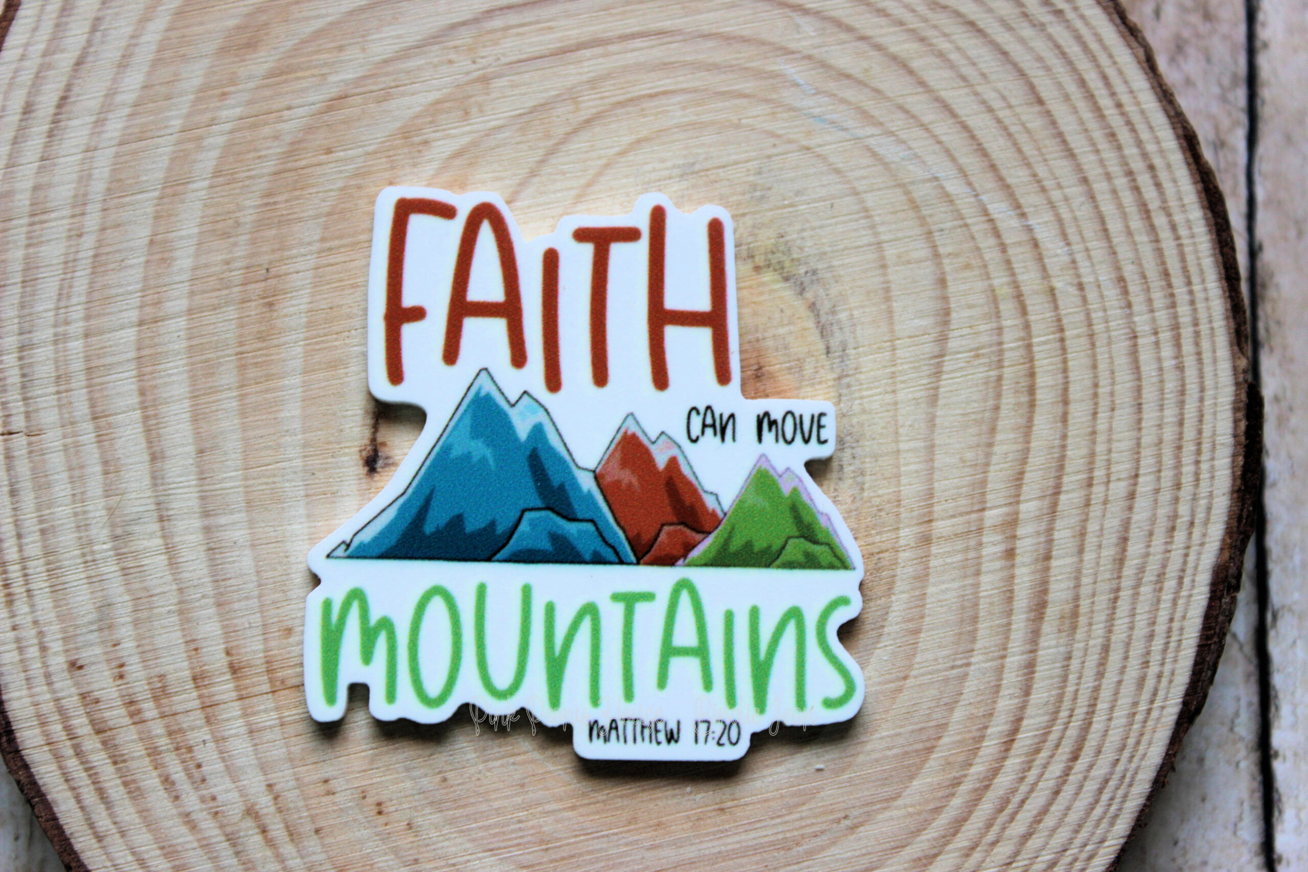 Faith Can Move Mountains Inspirational Quote Planar Resin Flatback ( 1 pc )