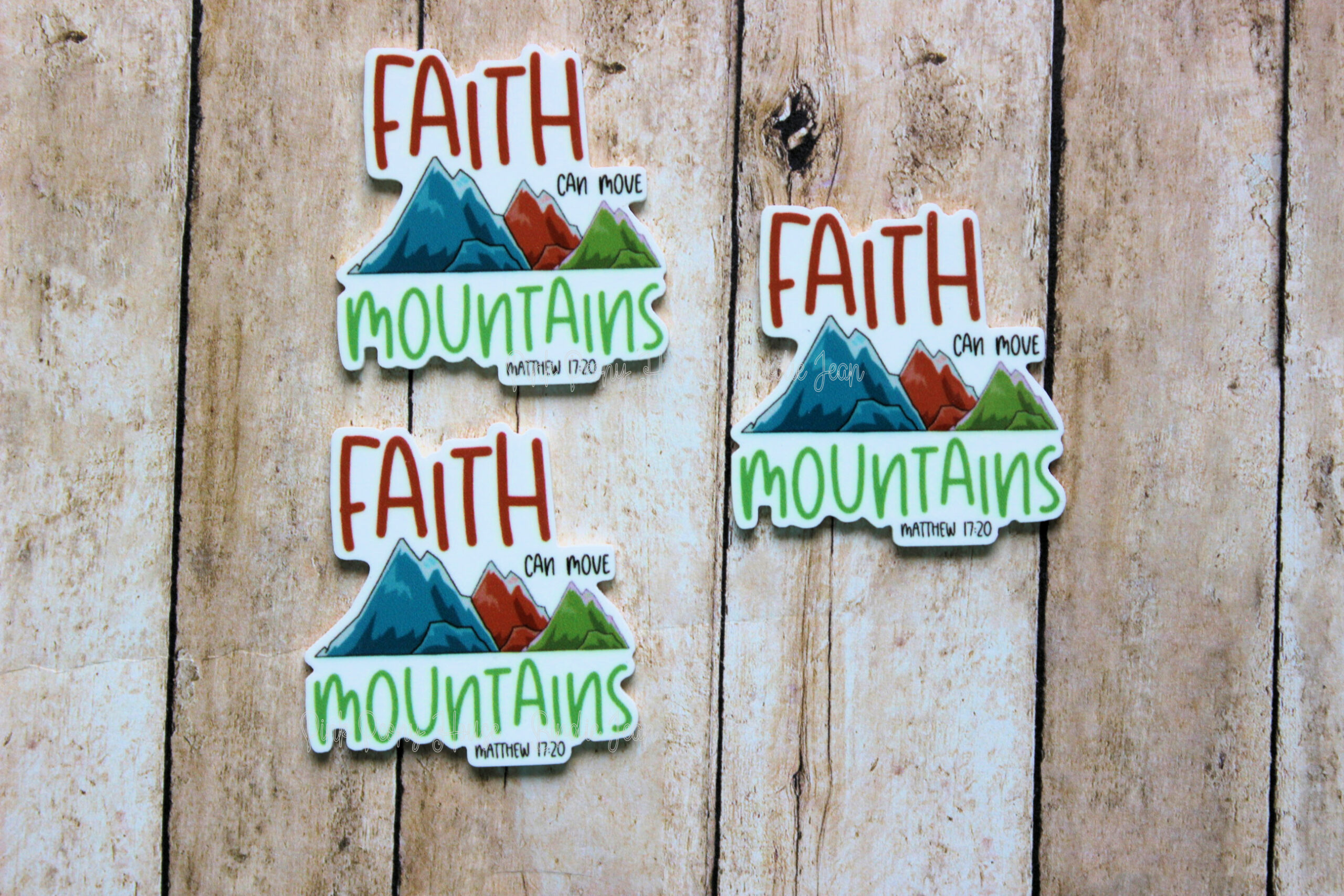 Faith Can Move Mountains Inspirational Quote Planar Resin Flatback ( 1 pc )