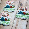 Faith Can Move Mountains Inspirational Quote Planar Resin Flatback ( 1 pc )
