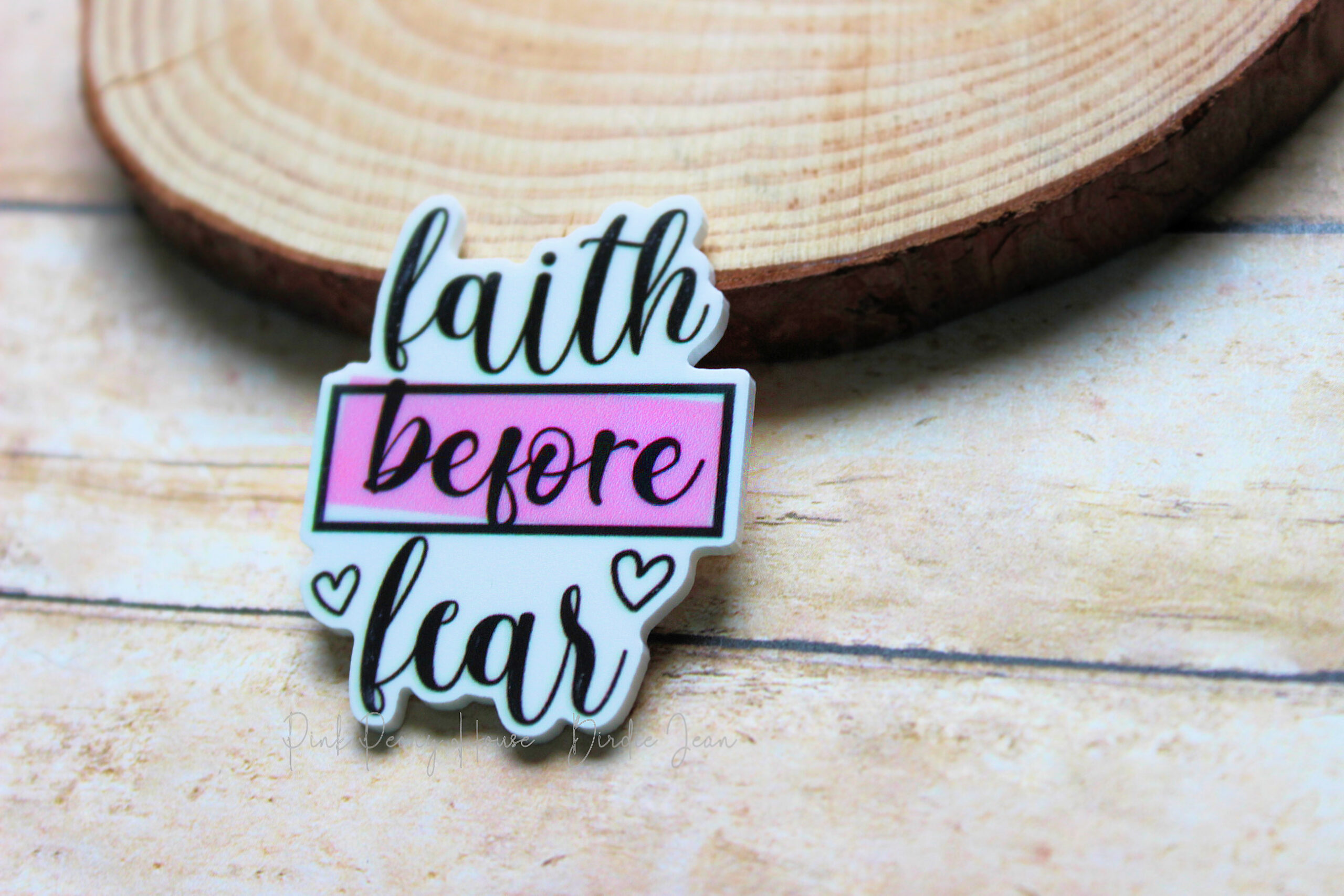 faithbeforefear1a Faith Before Fear Christian Scripture Planar Resin Flatback (1 pc )