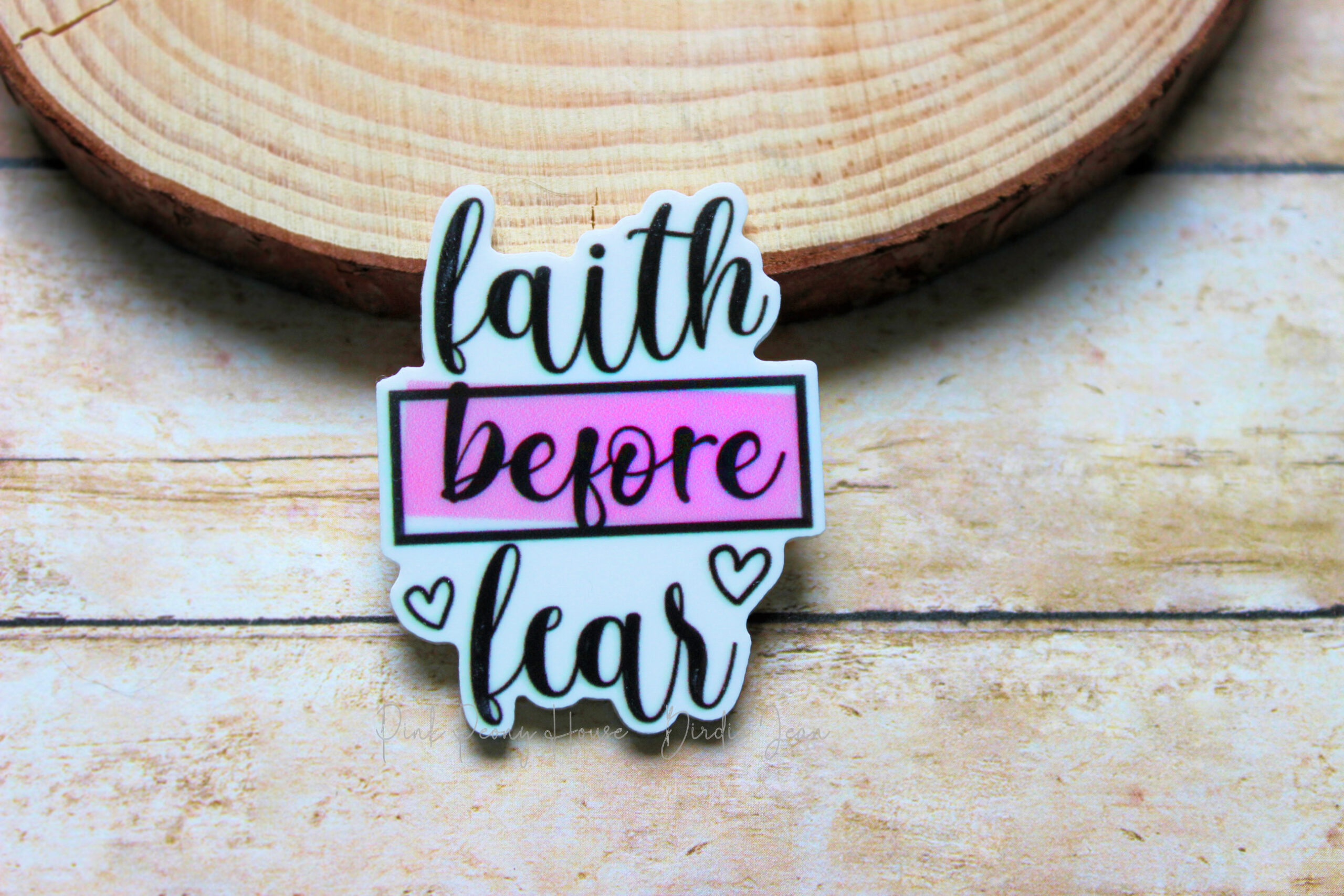 faithbeforefear1aa Faith Before Fear Christian Scripture Planar Resin Flatback (1 pc )