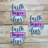 faithbeforefear3a Faith Before Fear Christian Scripture Planar Resin Flatbacks