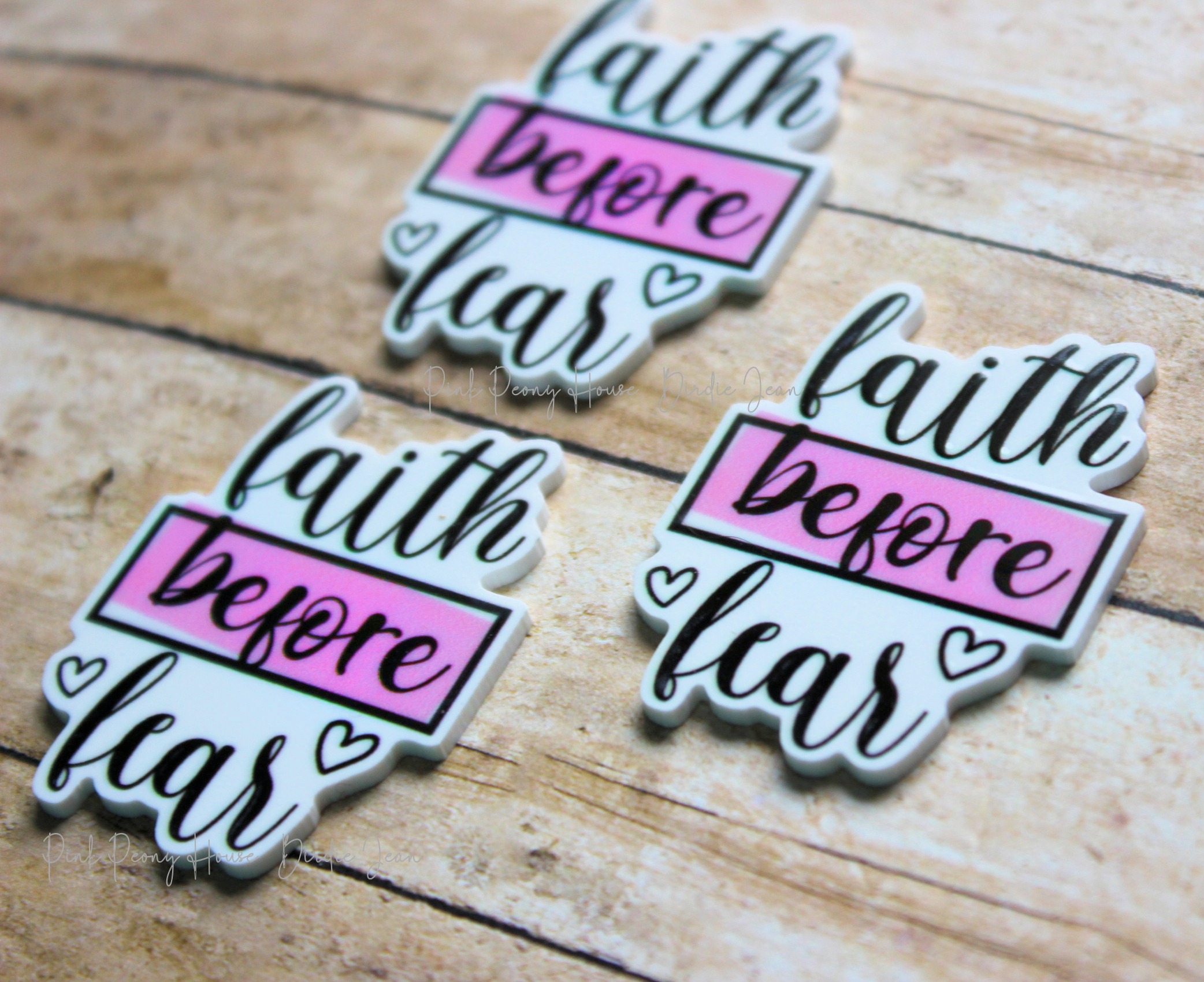 faithbeforefear3b Faith Before Fear Christian Scripture Planar Resin Flatback s