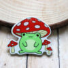 1 Toad Frog Toadstool Mushroom Planar Resin Flatback ( 1 pc )