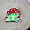 1 Toad Frog Toadstool Mushroom Planar Resin Flatback ( 1 pc )