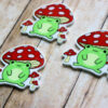3 Toad Frog Toadstool Mushroom Planar Resin Flatback