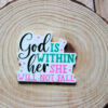 godwithin1b God Is Within Her She Will Not Fail - Bible Scripture Planar Resin Flatback ( 1 pc)