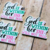 godwithin3b God Is Within Her She Will Not Fail - Bible Scripture Planar Resin Flatback ( 1 pc)