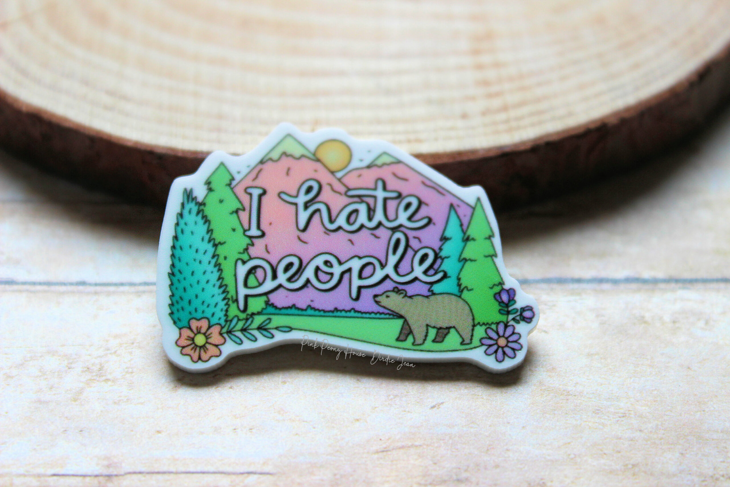 hatepeople1a I Hate People Funny Planar Resin Flatback
