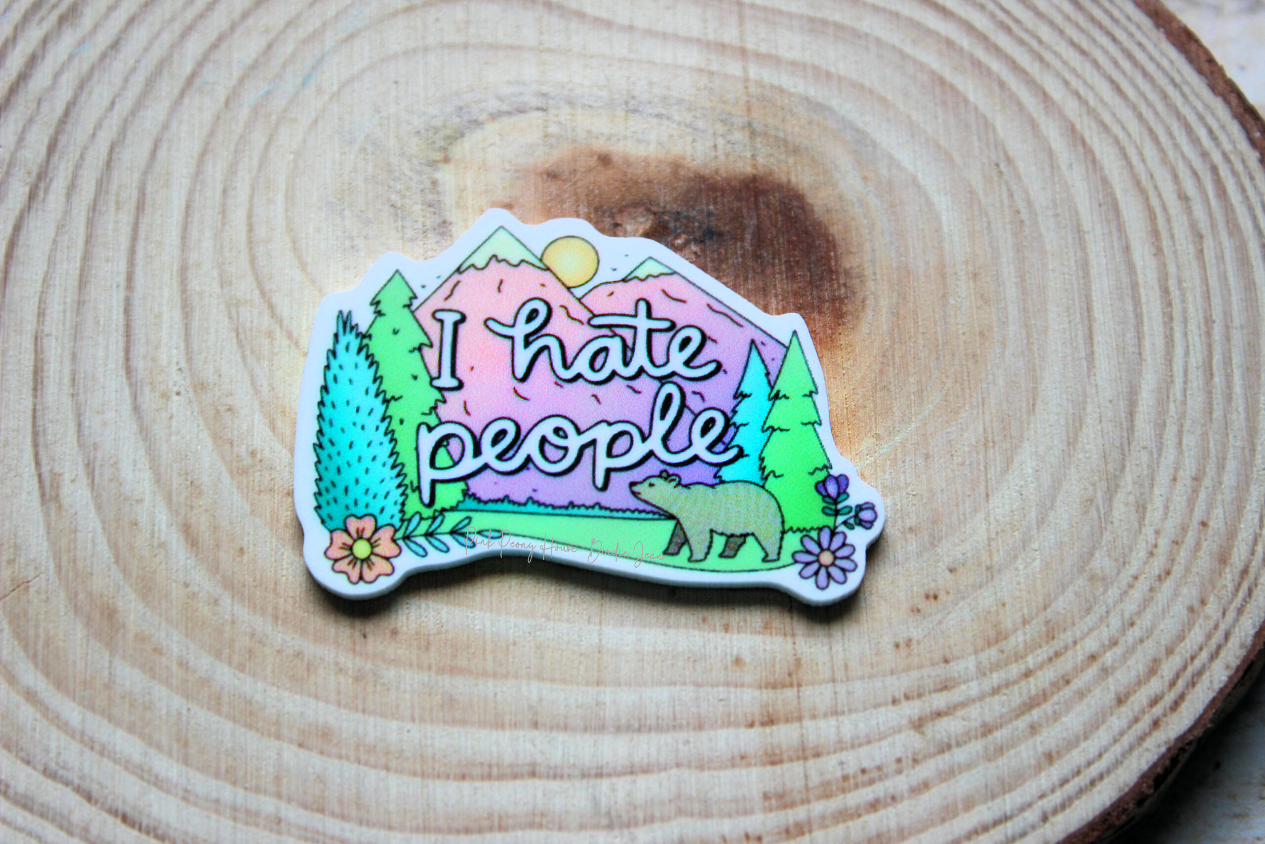 hatepeople1b I Hate People Funny Planar Resin Flatback