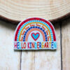 Hello Kindergarten Rainbow Planar Resin Flatback ( 1 pc)