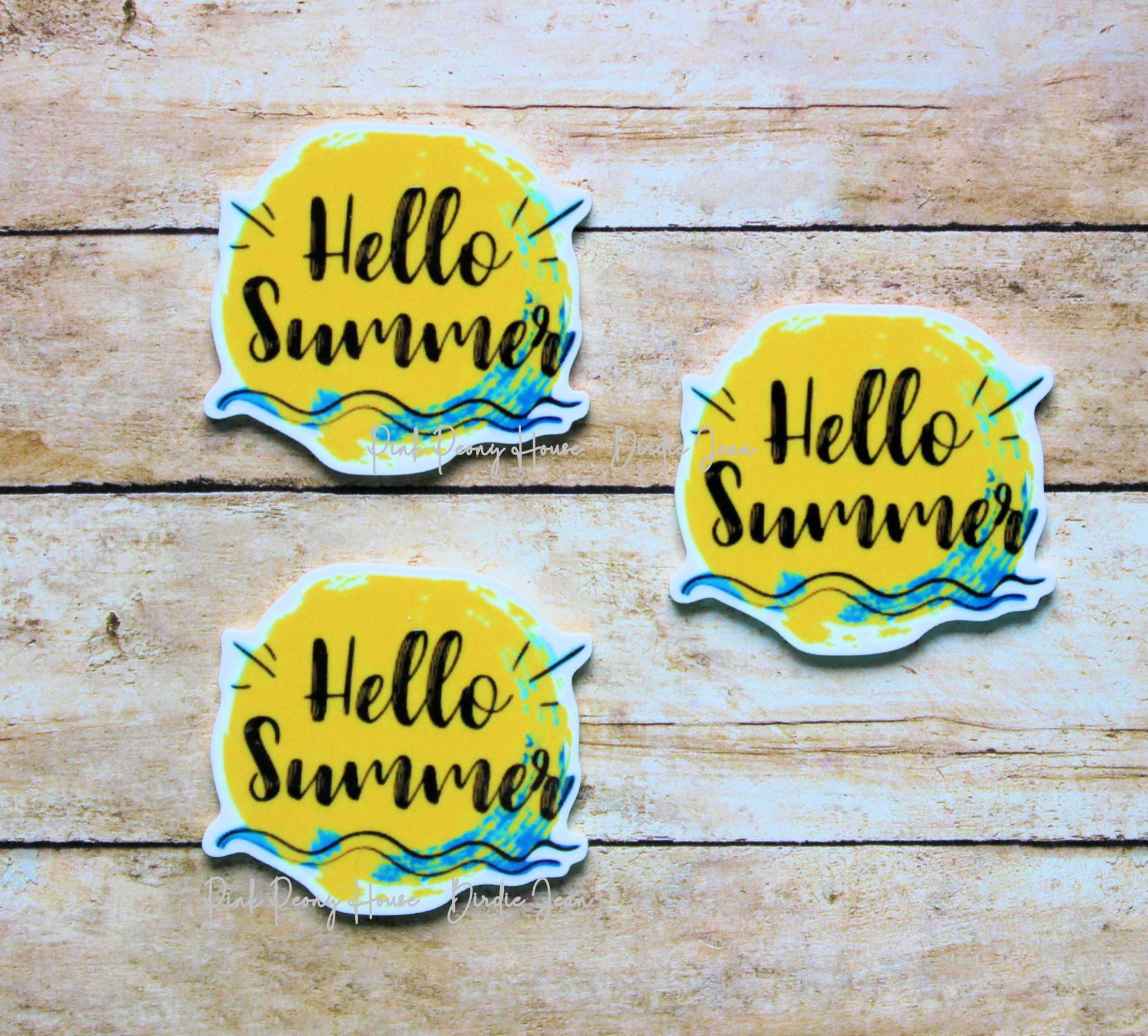 hellosummer3a Hello Summer Planar Resin Flatback (3 pcs )