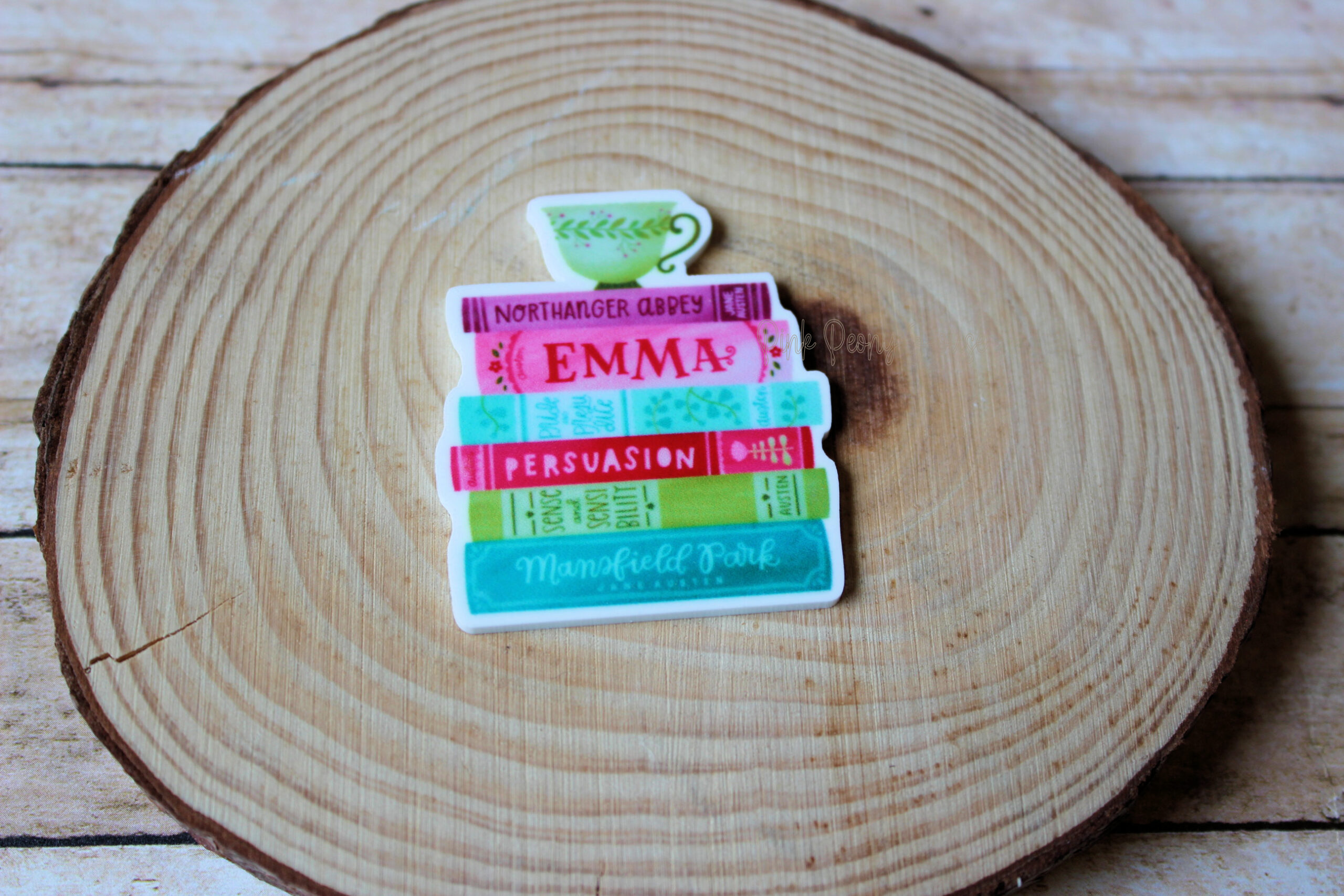 Jane Austen Book Nerd Planar Resin Flatback (1 pc )