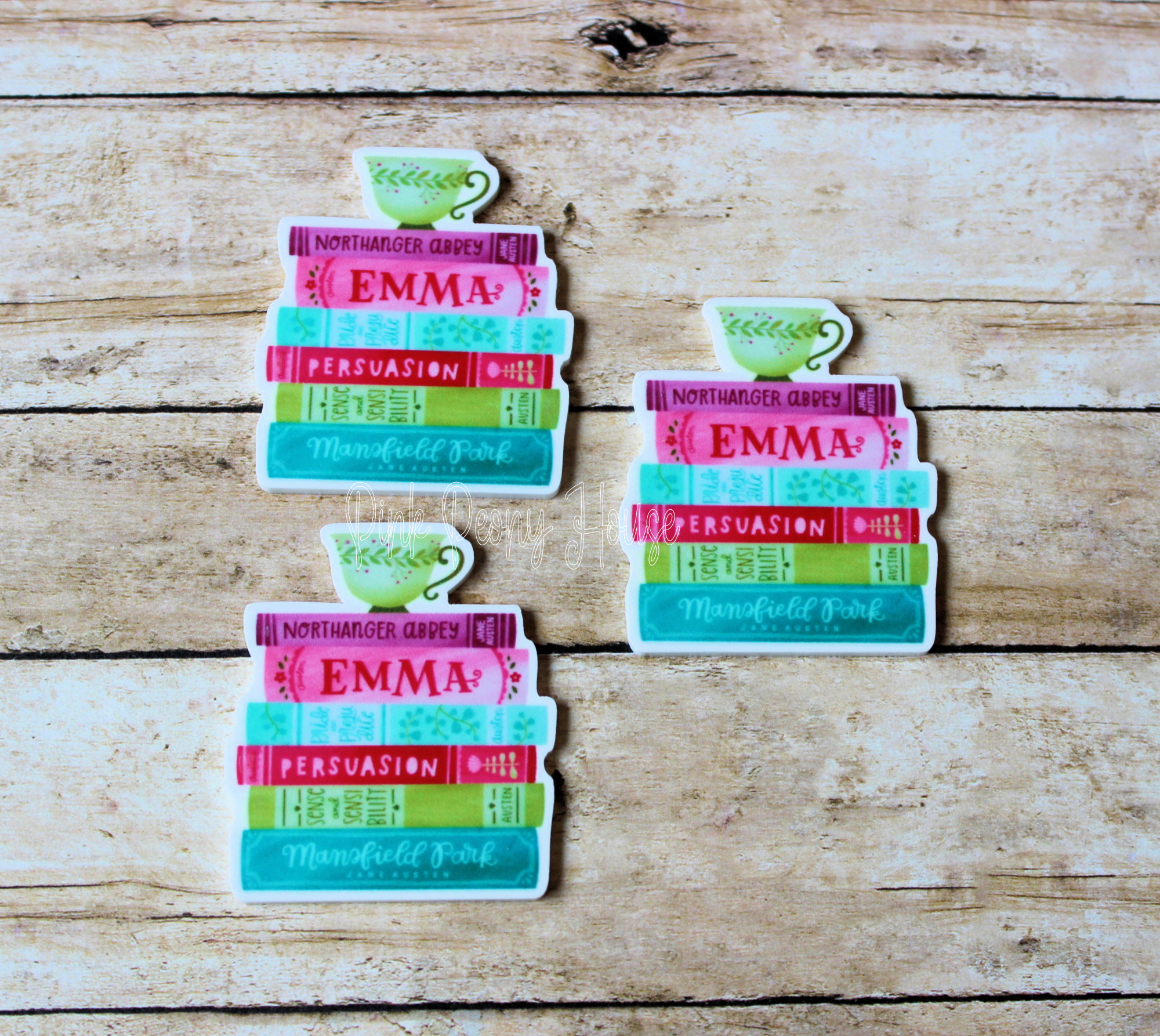 Jane Austen Book Nerd Planar Resin Flatback (1 pc )