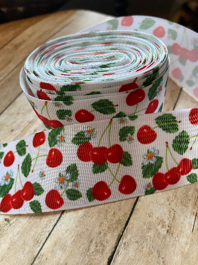 1.5" Cherry Gros Grain Ribbon - 1 yard (sold by the yard)