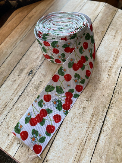 1.5" Cherry Gros Grain Ribbon - 1 yard (sold by the yard)