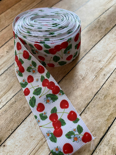 1.5" Cherry Gros Grain Ribbon - 1 yard (sold by the yard)
