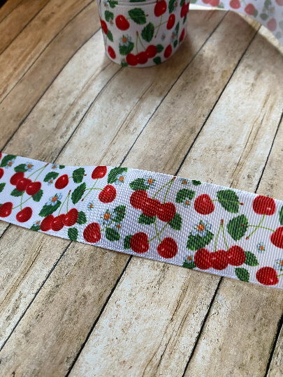 1.5" Cherry Gros Grain Ribbon - 1 yard (sold by the yard)