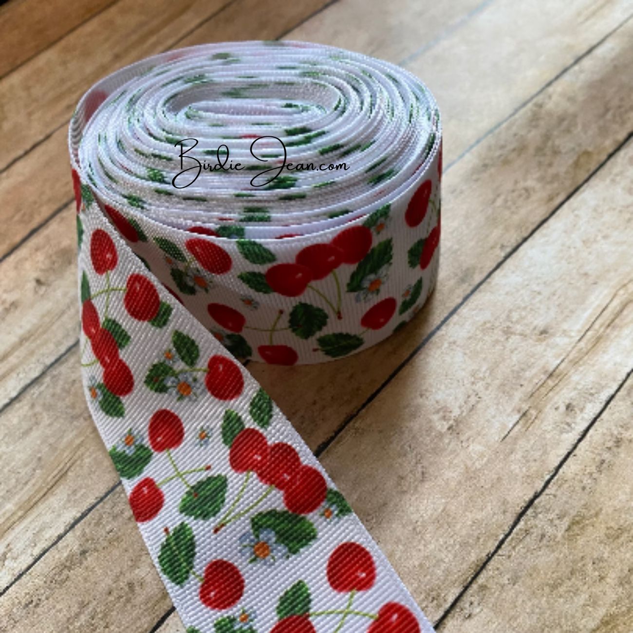 1.5" Cherry Gros Grain Ribbon 1 yard - sold by the yard