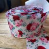 2" Red Rose Floral Gros Grain Ribbon - 1 yard- sold by the yard - hair bow supplies craft supplies