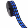 halloween2 1" Royal Blue Black Harlequin Diamond Argyle Gros Grain Ribbon - 1 yard- sold by the yard - craft supplies, hair bow supplies