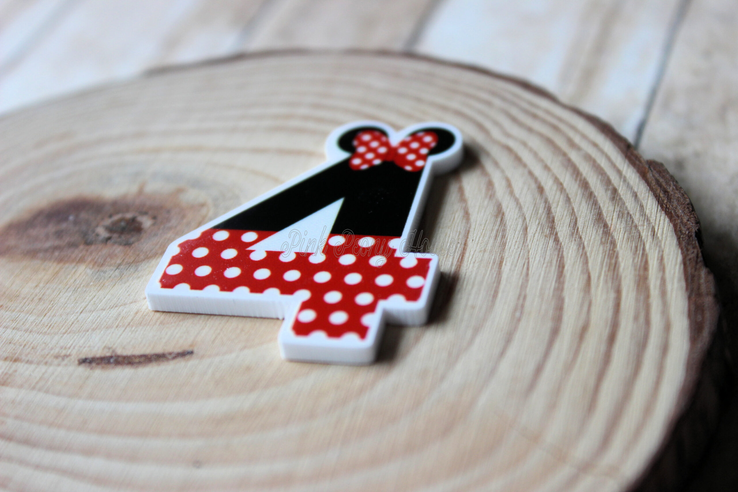 minnienumber4c Number Four Minnie Mouse Planar Resin Flatbacks ( 3 pcs )