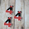 minnienumber4d Number Four Minnie Mouse Planar Resin Flatbacks ( 3 pcs )