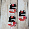 Number Five Minnie Planar Resin Flatback ( 3 pcs ) hair bow and craft supplies- croc charms, embellishments from BirdieJean.com Affordable fun supplies for all your projects