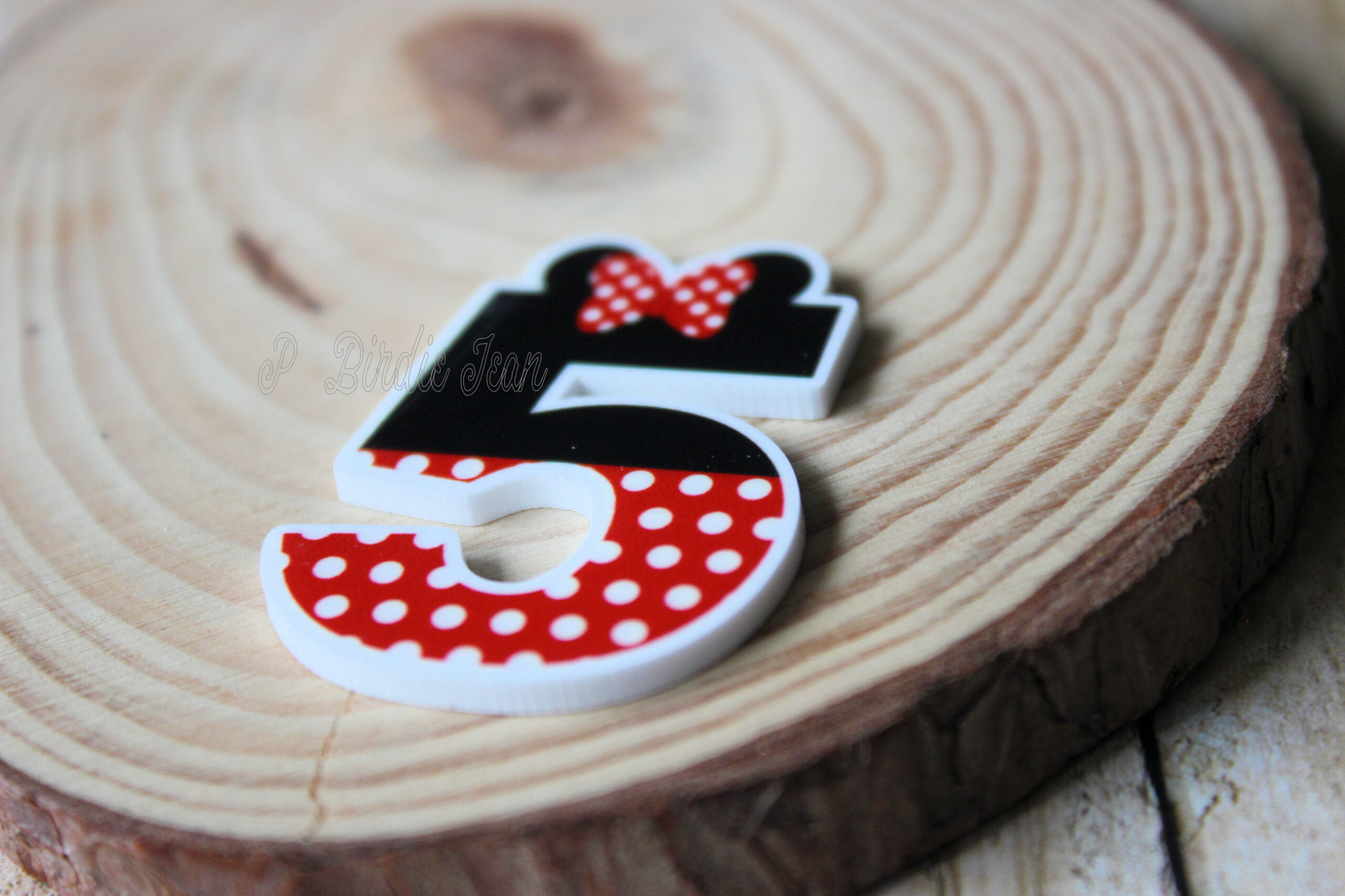 Number Five Minnie Planar Resin Flatback ( 3 pcs ) hair bow and craft supplies- croc charms, embellishments from BirdieJean.com Affordable fun supplies for all your projects