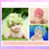 DIY Learn to Make a Hydrangea Petal Hat Newborn hat Baby Girl Photo Prop Tutorial Digital PDF Download Photographer Instructions Ebook instant download tutorial