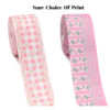 pinkginghamribboncollage(1) 1.5" Novelty Pink Gingham or Stripe Gros Grain Ribbon- 1 yard- sold by the yard