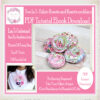 DIY 2 in 1 pdfTutorial Learn to Make Rolled Fabric Rosettes + rosette Necklace Jewelry Digital PDF Download Instructions Ebook