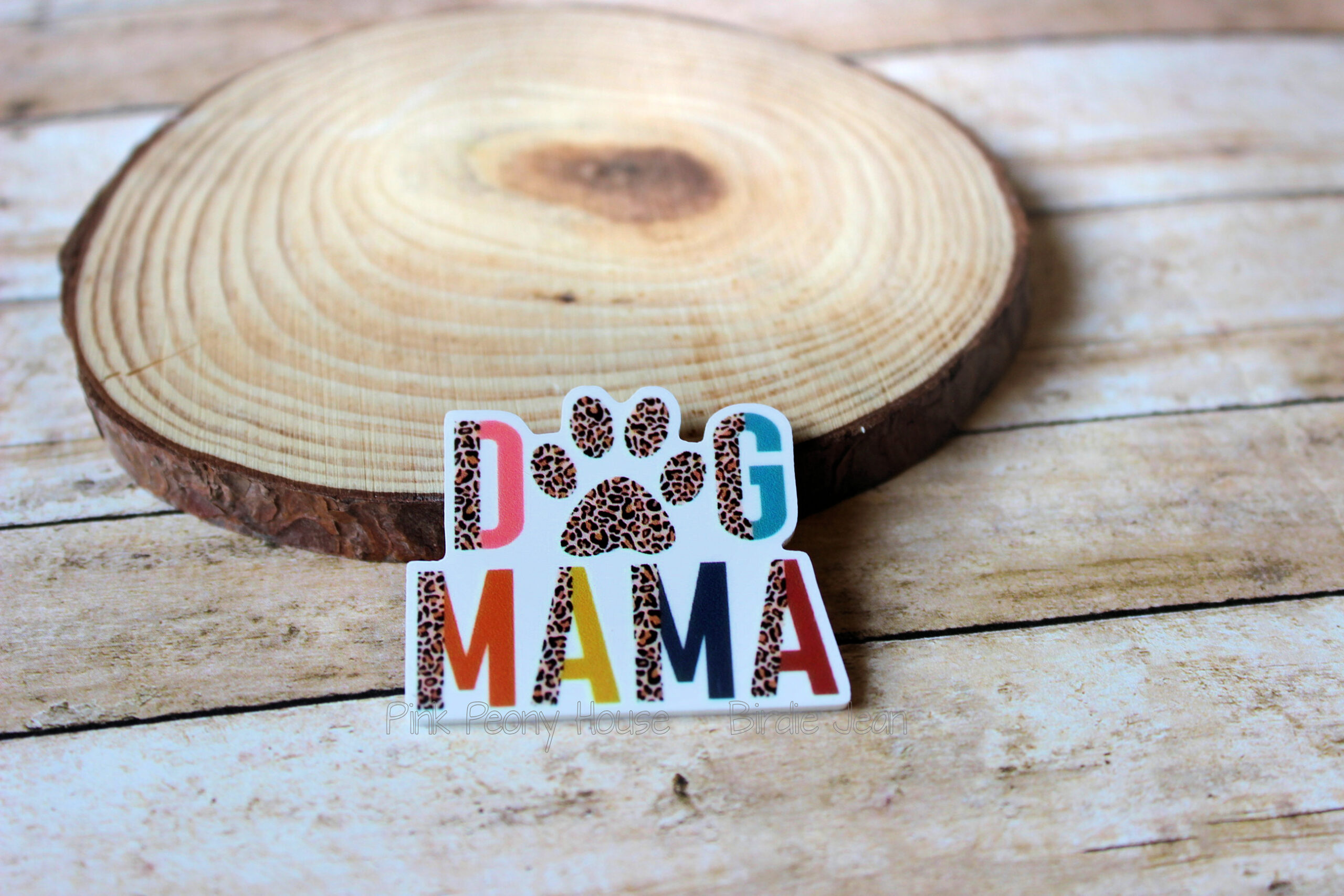 dogmama1aa 3 Dog Mama Colorful Leopard Planar Resin flatbacks (3 pcs) hair bow supplies, hair bow centers, croc charm supplies, keychains, scrapbooking, craft supplies - free shipping available