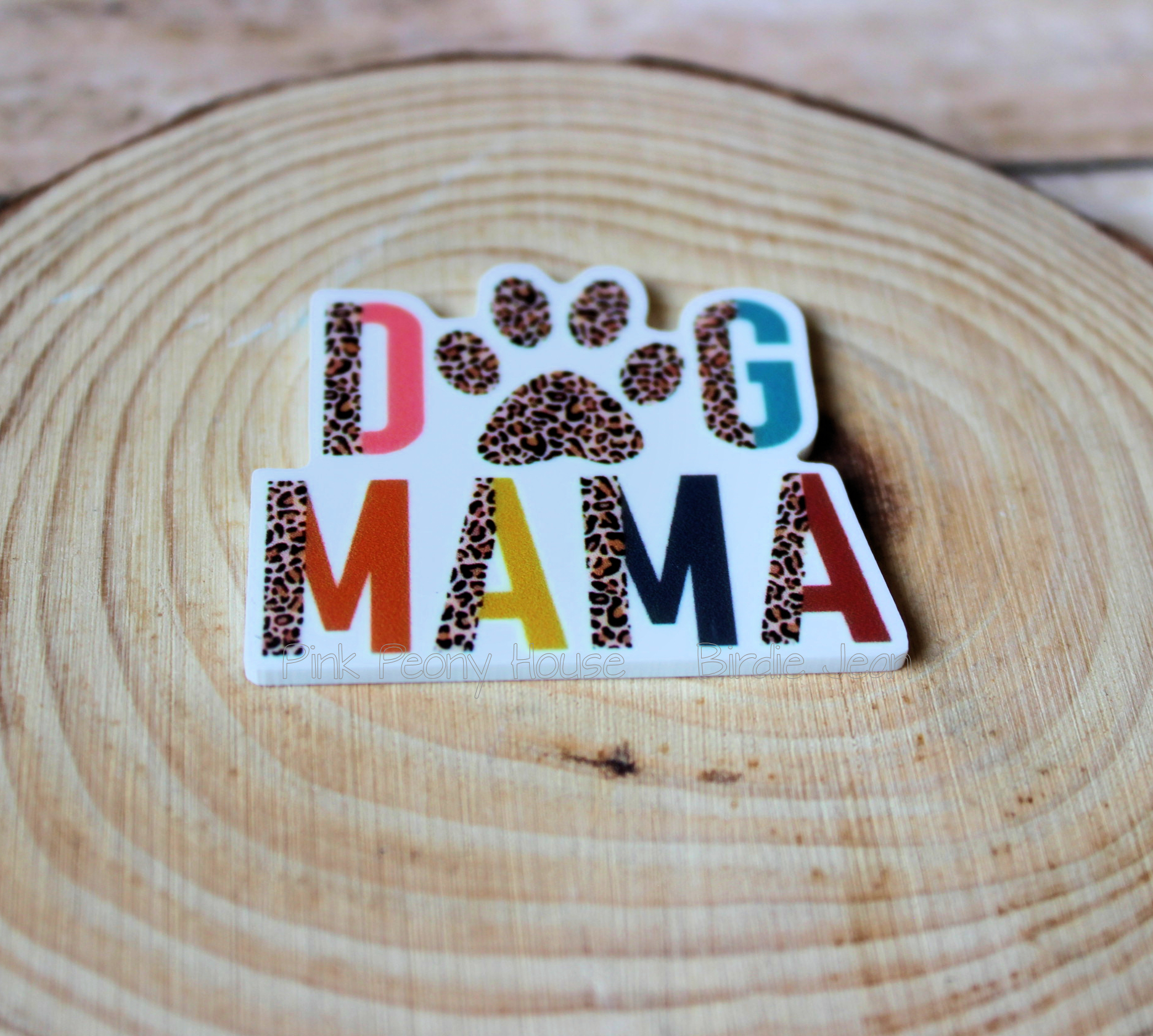 dogmama1b 3 Dog Mama Colorful Leopard Planar Resin flatbacks (3 pcs) hair bow supplies, hair bow centers, croc charm supplies, keychains, scrapbooking, craft supplies - free shipping available