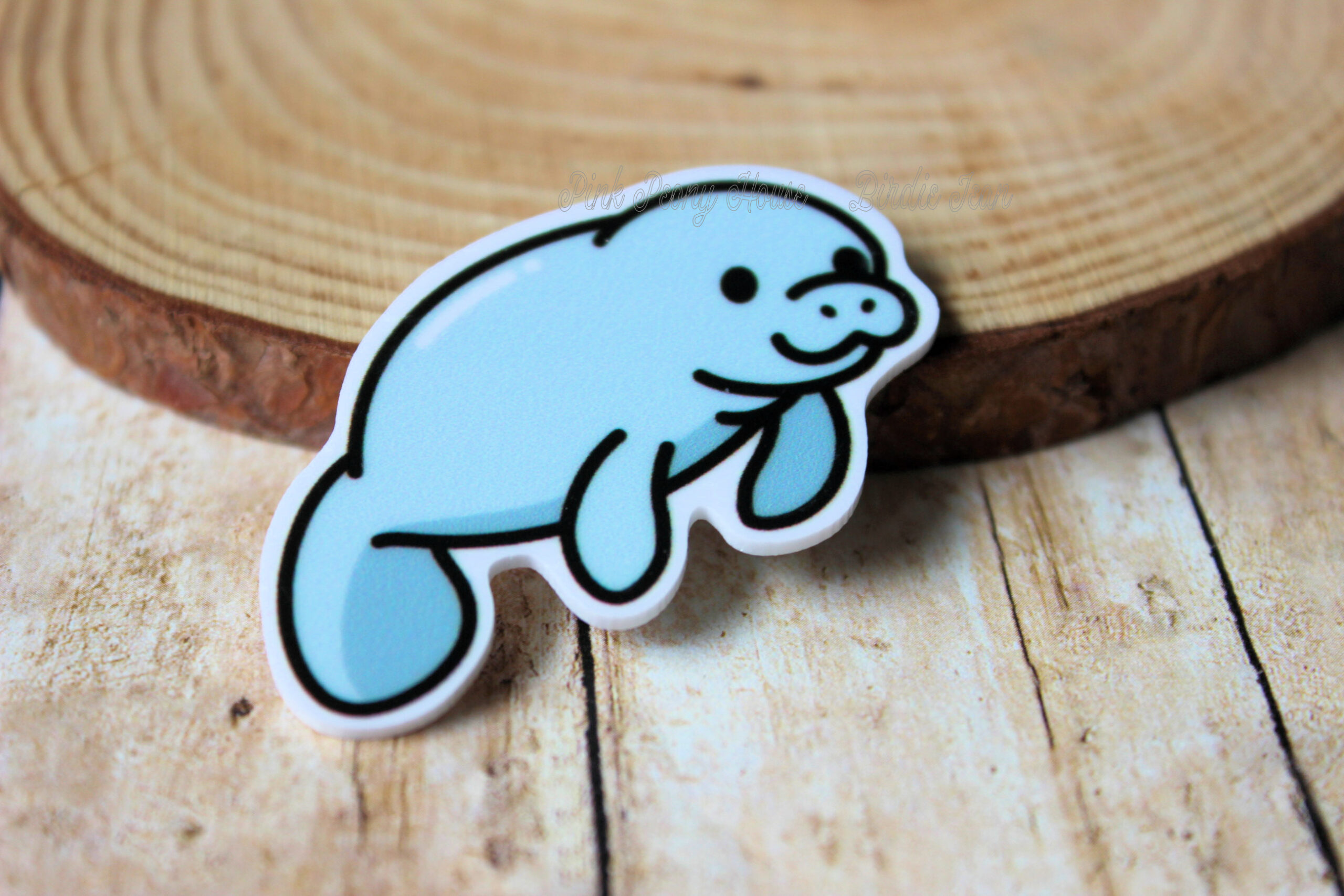 Florida Manatee Planar Resin Flatback ( 3 pcs ) hair bow centers - craft supplies hairbow supply - ribbon, resins, beads, lace, trims, wood, tulle and more from a US based small business- free shipping available