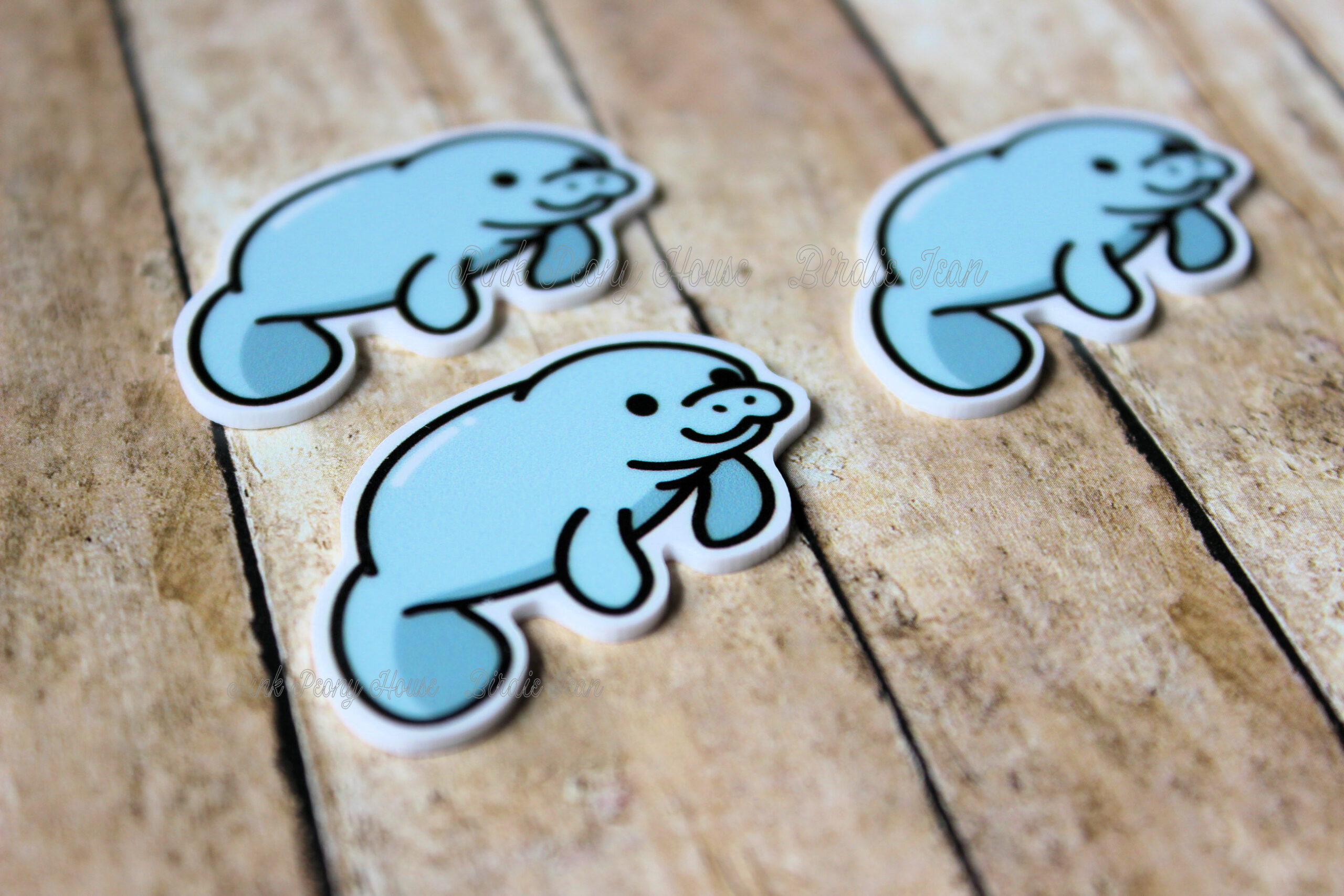 Florida Manatee Planar Resin Flatback ( 3 pcs ) hair bow centers - craft supplies hairbow supply - ribbon, resins, beads, lace, trims, wood, tulle and more from a US based small business- free shipping available