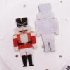 2 Glitter Nutcracker Felties Appliques embellishments for your holiday craft projects such as ornaments, card making, scrapbooking, use as hair bow centers, or make planner clips and bands. US based, mama-owned, small business, free shipping available.
